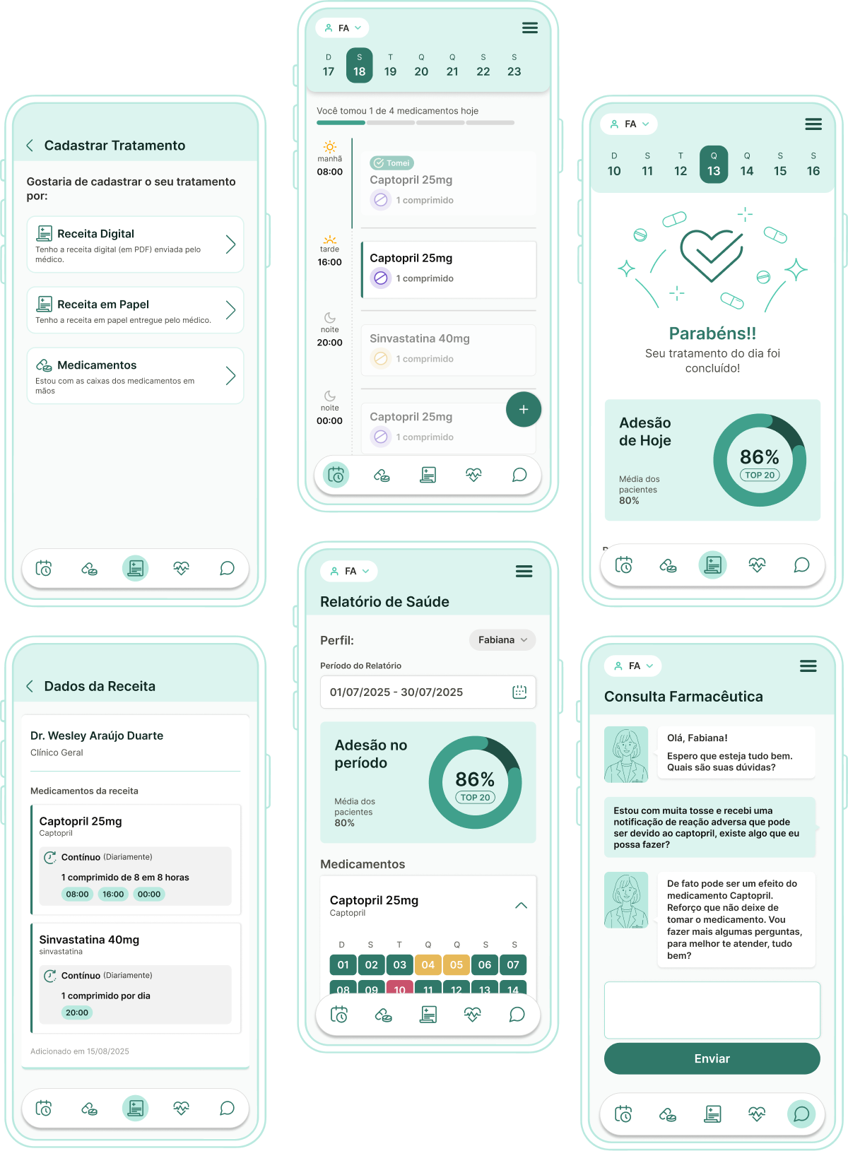 Interface do App Faarmacos